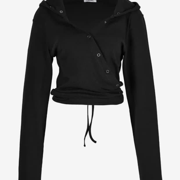 세릭 Wrap hood cardigan