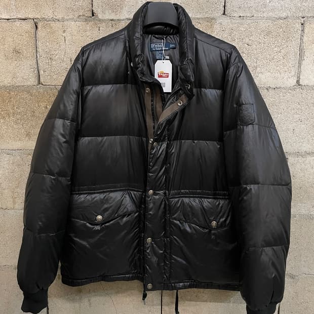 폴로 랄프로렌 유광 푸퍼 다운 자켓 