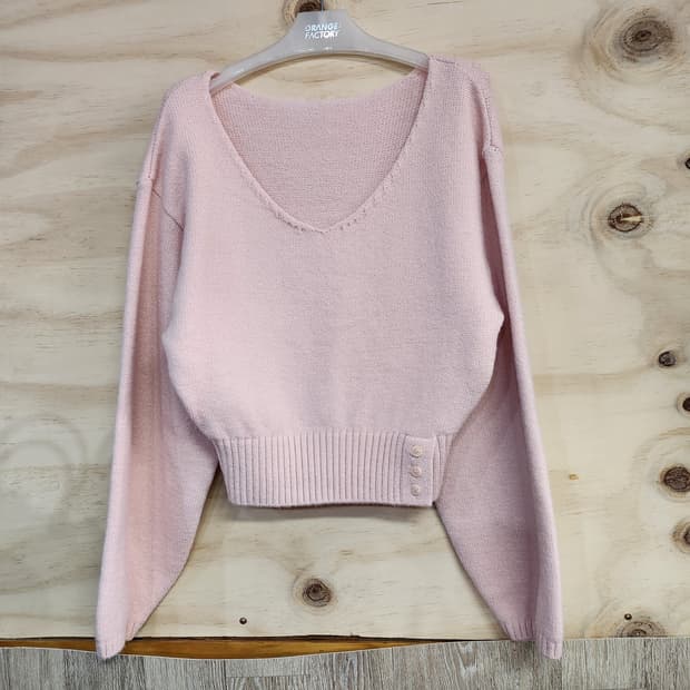 438) 여성 브이넥 니트