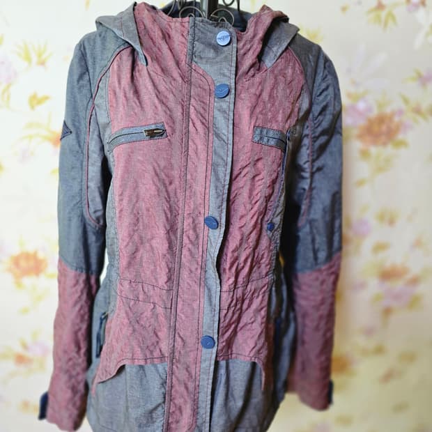 TANKUS배색 후드 자켓 S (55)