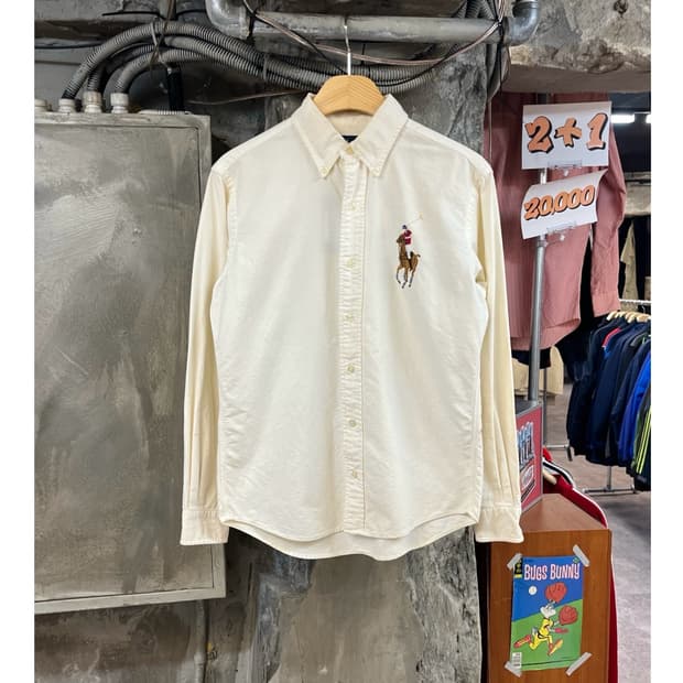 랄프로렌 빅포니 셔츠 크림 S #csz3245