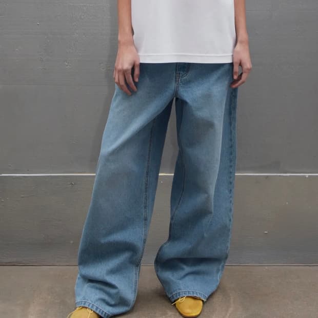 WOMEN ERA WIDE FIT DENIM PANTS - LIGHT B