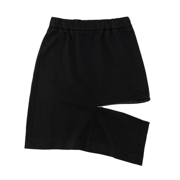 유심 SLIT-ZIP MIDI SKIRT