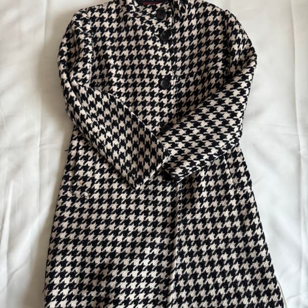 오스본 해링본 패턴 코트