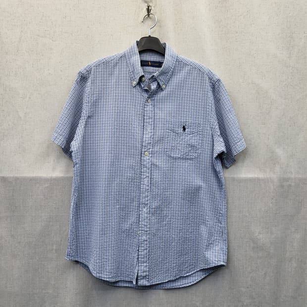 폴로 랄프로렌 체크 반팔 셔츠