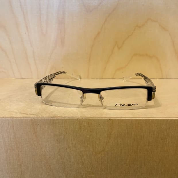 [DILEM] 딜렘 반무테 안경 FD030 블랙 그래픽