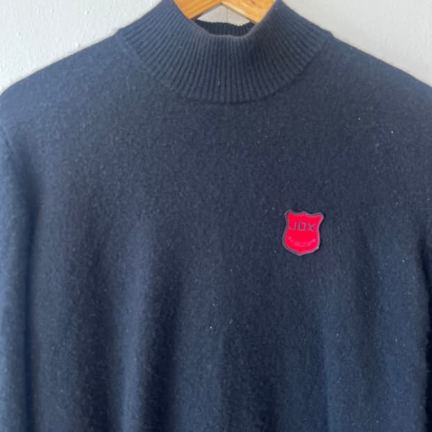 제이디엑스 JDX 남성 블랙 하프터틀넥니트 울캐시미어니트