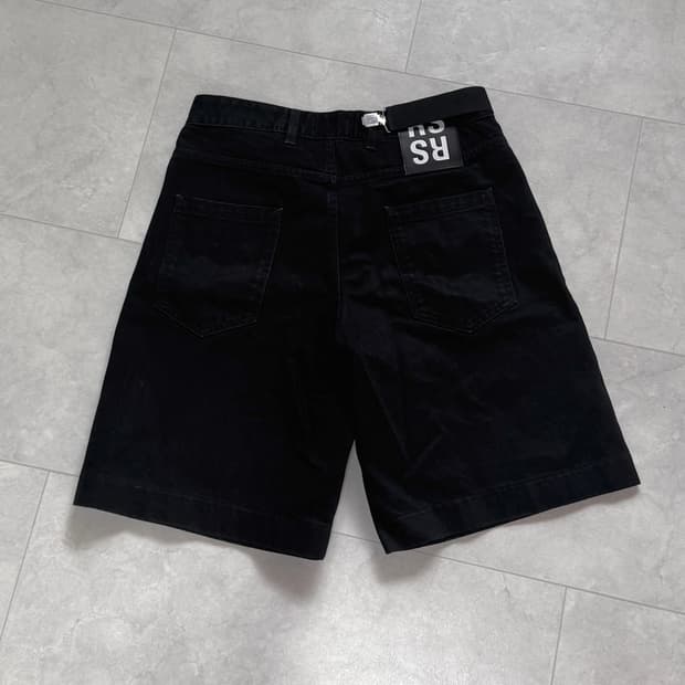 라프시몬스 서스펜더 데님 쇼츠 31사이즈