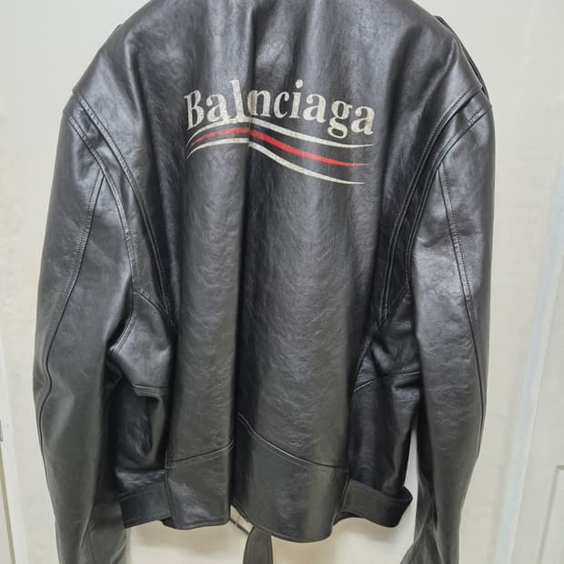 [48] 발렌시아가 웨이브로고 라이더자켓 