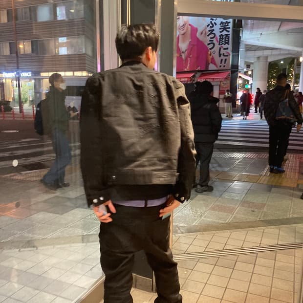 C스타 스티치다운 데님 자켓