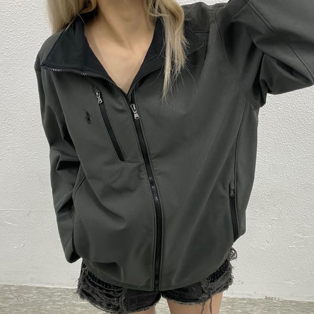 폴로 랄프로렌 블랙포니 차콜 스윙톱 L