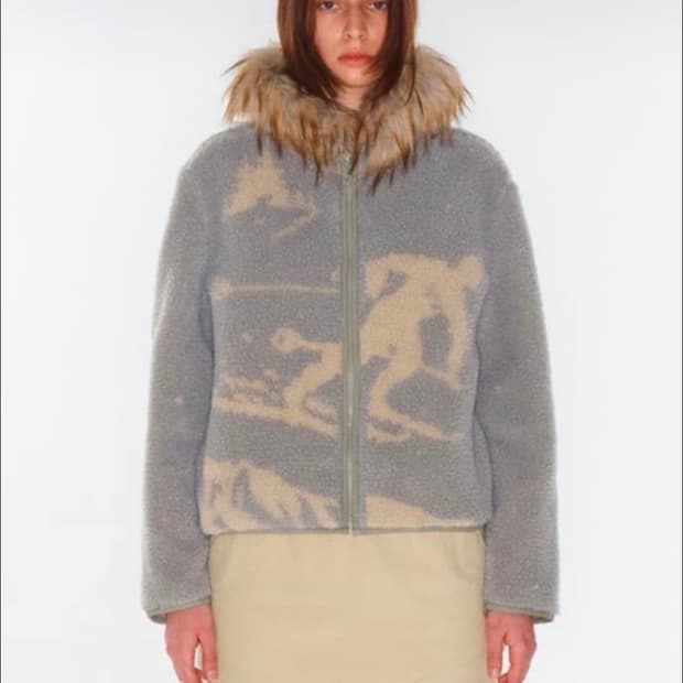 오픈와이와이 스키 플리스 후드 자켓 민트