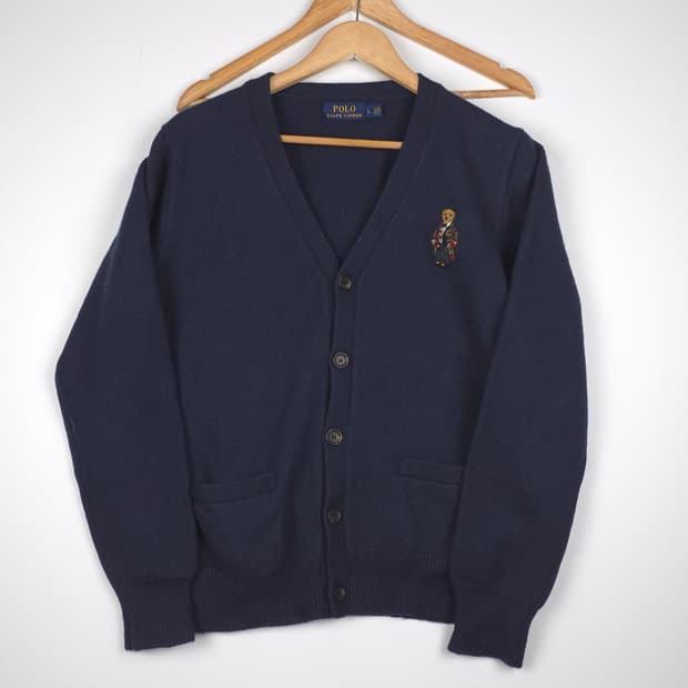폴로 랄프로렌 폴로베어 메리노울 가디건 네이비 (L)