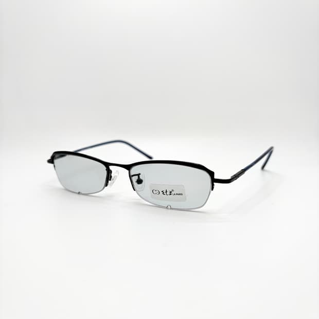 ET3 블랙 틴트 반무테 빈티지안경