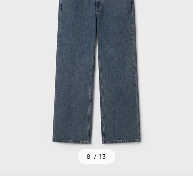 [32]벨리에 트루 와이드 데님 팬츠 웨일 인디고 수선o