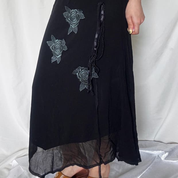 비즈 꽃 스커트