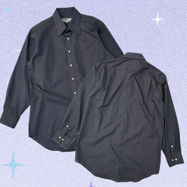 미치코런던 네이비 카라 셔츠 시티보이 베이직  봄 가을