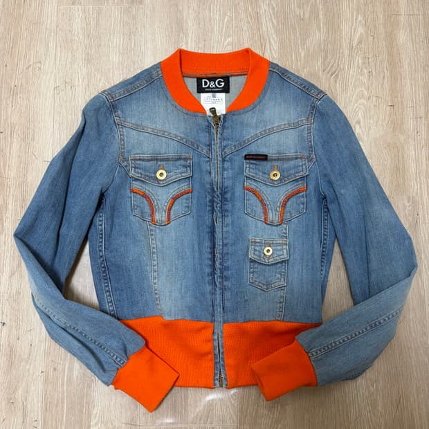 돌체앤가바나 이태리 여성 데님 청자켓 36 