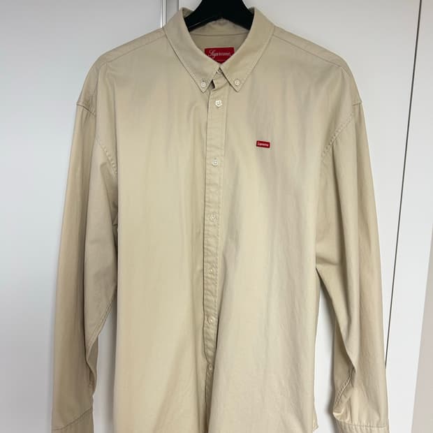 supreme 스몰박스 셔츠 베이지 L