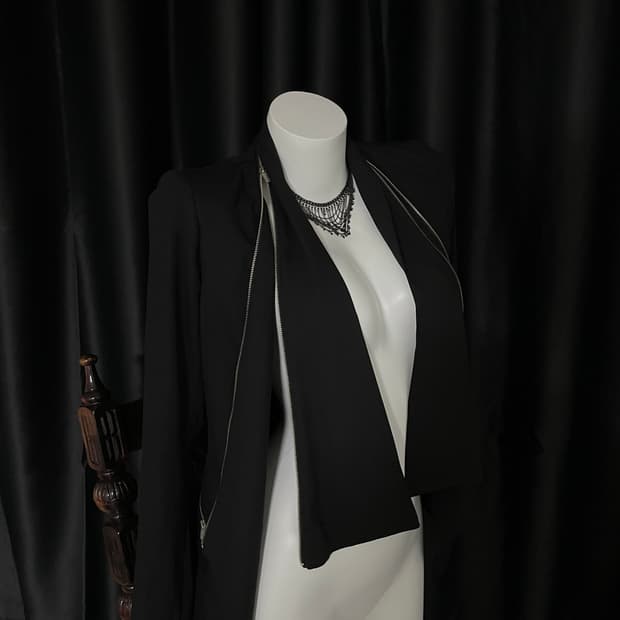 GGPX Zip Detail Draping Blazer