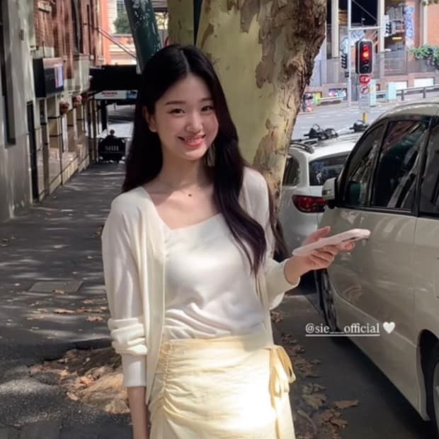 시에 SIE 소프티 루즈 가디건 + 아르 소프티 슬리브리스 XS 크림