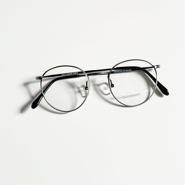 90s MARIO MARTINELLI 실버톤 슬림 라운드 빈티지 안경