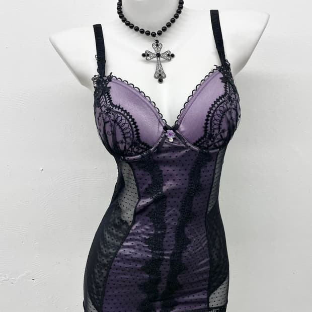 블랙 베르사유 자수 코르셋