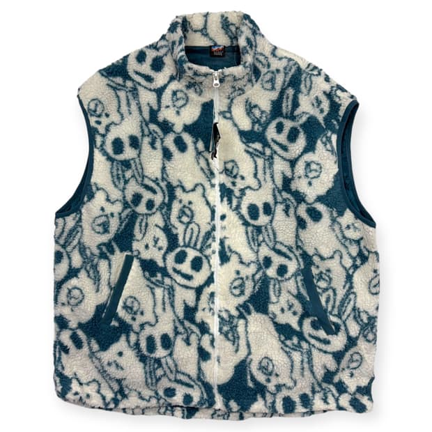 데드스탁 빈티지 패턴 플리스 후리스 베스트 조끼