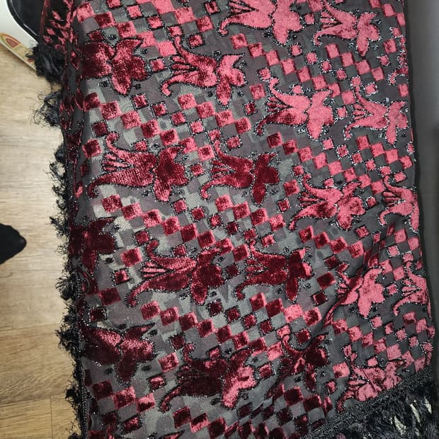 빈티지 복고풍 정사각 솔 머플러