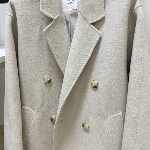 벨티드 스티치 더블 울코트