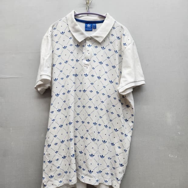 아디다스 불꽃 로고 도트 반팔카라 XL(XL)