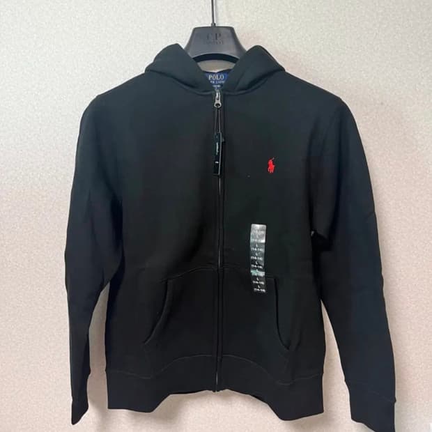 폴로 랄프로렌 블랙 후드집업