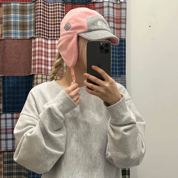 노스페이스 핑크 트루퍼 햇