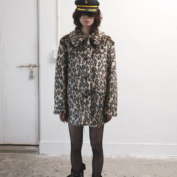 데어드 Dared leopard coat 레오파드 퍼 코트 새상품