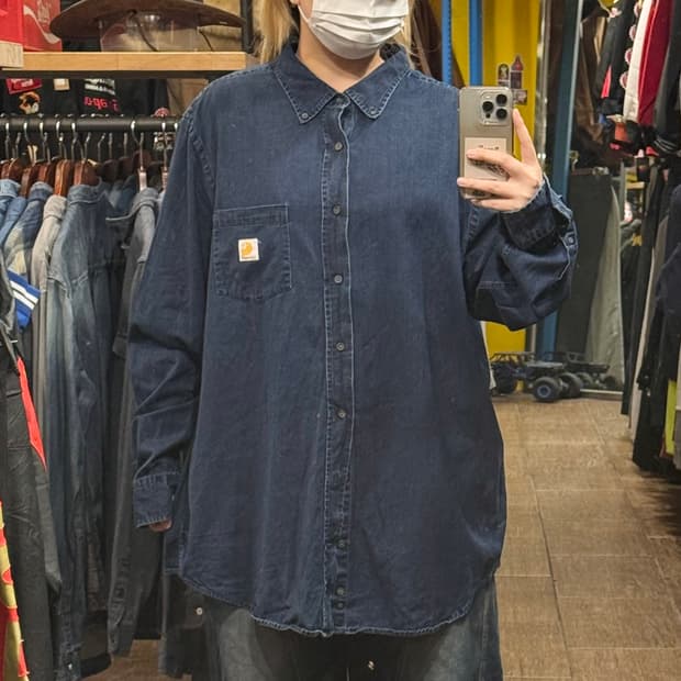 [HI] 칼하트 긴팔 데님셔츠 블루