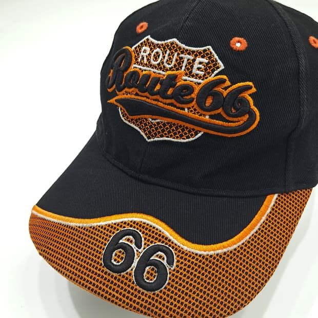 빈티지 Route 66 메쉬-트림 레이싱캡 P1956