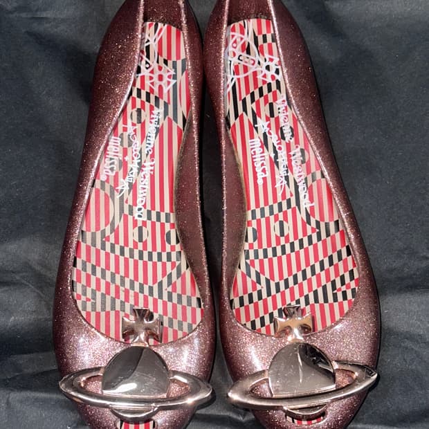 비비안웨스트우드 로즈골드 젤리슈즈 235