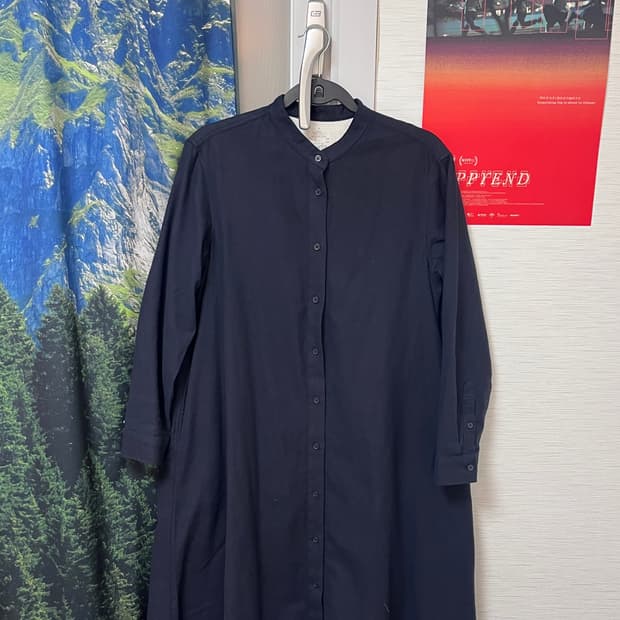 [muji] 무인양품 양면 기모 플란넬 원피스