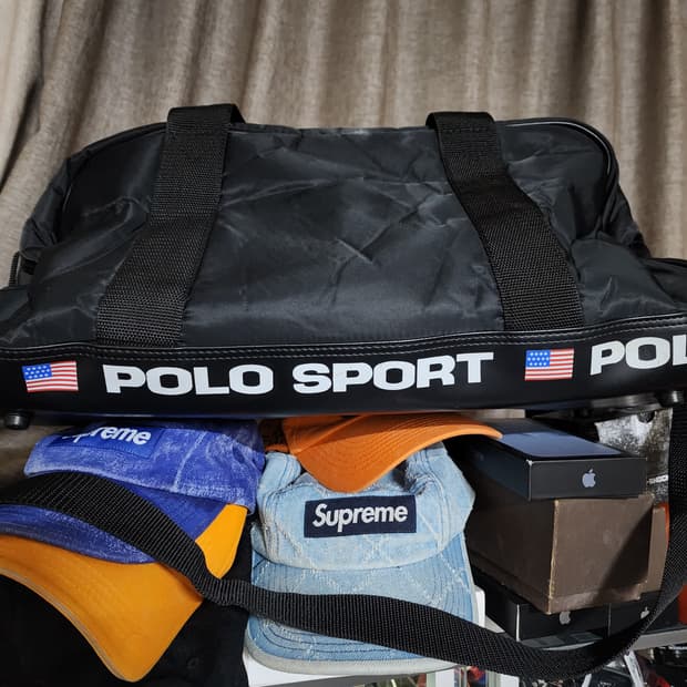 90's 폴로 스포츠 블랙 보스턴백 신품