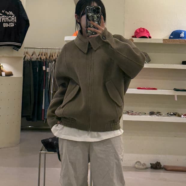 빈티지 베이지 투웨이 미니멀 자켓 U1370