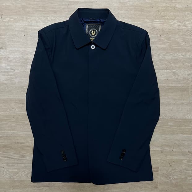 징핀푸시 싱글 버튼 바람막이 블루종 자켓 [네이비] 2XL/110