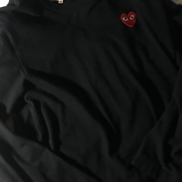 꼼데가르송 롱슬리브 티셔츠 블랙 판매