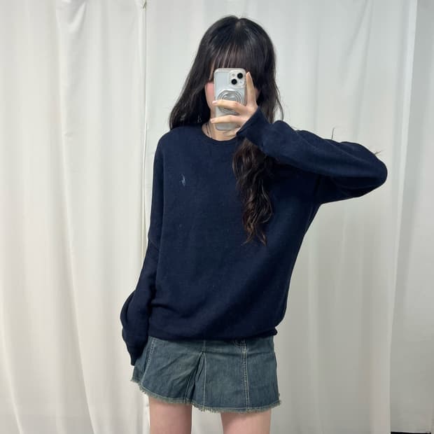 Polo navy knit 