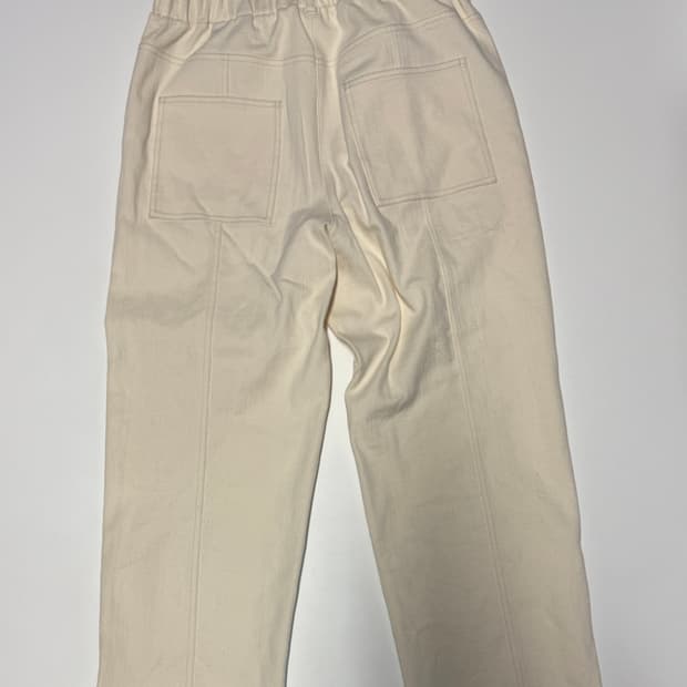 정품 여성 르베이지 스티치 와이드 면바지 36.2인치