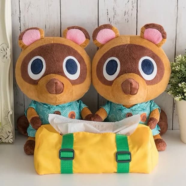 (미개봉) 동물의숲 콩돌밤돌 티슈 케이스 인형 이치방쿠지 A상