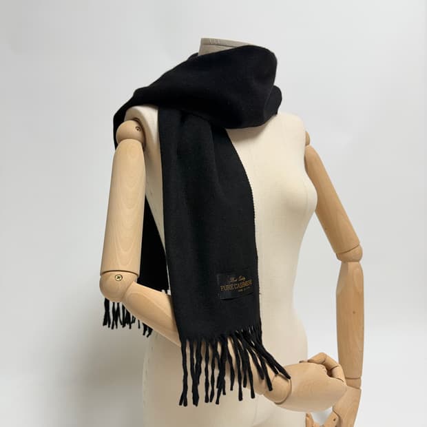 [캐시미어 100%] 블랙 머플러 목도리