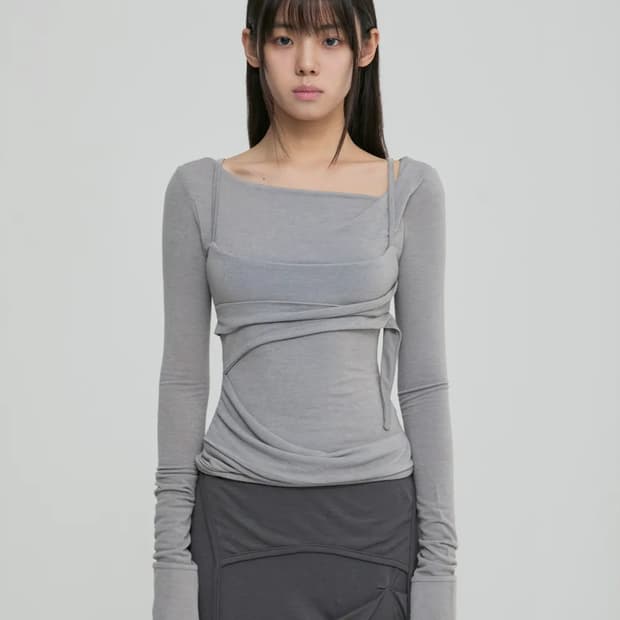 플레어업 Layered Bustier Long Sleeve 롱슬리브
