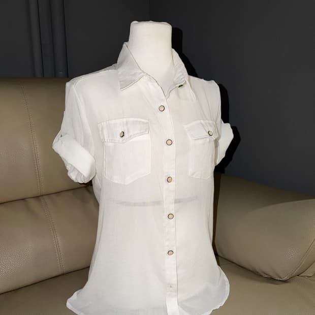 back lace point pocket shirt 