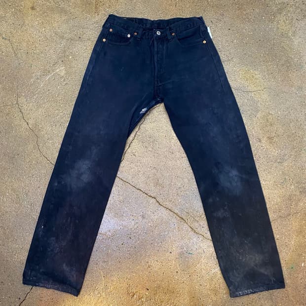 90s made in usa 리바이스 501 블랙진 데님 팬츠