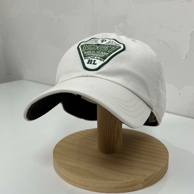 폴로 랄프로렌 p wing 쉴드 화이트 볼캡 모자